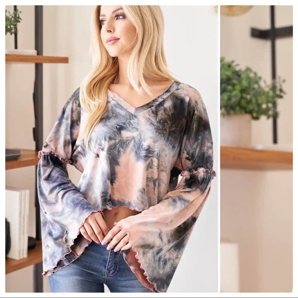 Galaxy Tie Dye Lux Comfort Top - Picture 7 of 15